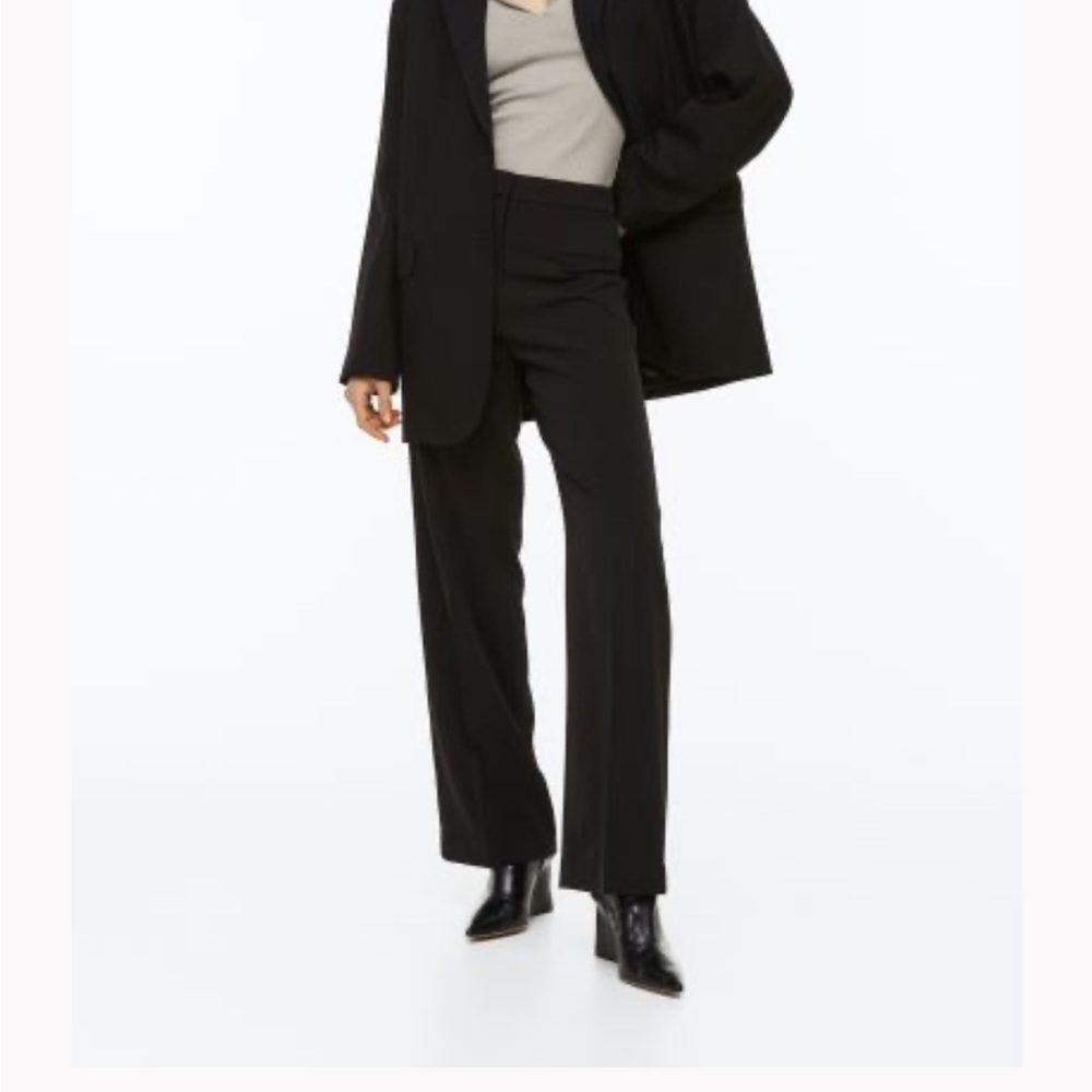 H&M Famous Wide-Cut Pants Black 6 EUC